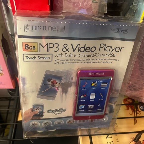 Riptunes 8GB MP3 and Video Player MP-2128 PINK Built In Camera/Camcorder open bo - Picture 1 of 6
